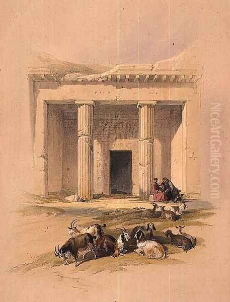 Entrance to the Caves of Bani Hasan, from Egypt and Nubia, Vol.1 Oil Painting by David Roberts