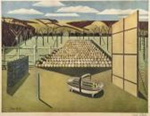 Landscape At Iden Oil Painting by Paul Nash