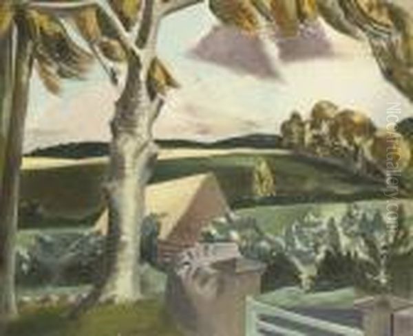 Cumberland Landscape Oil Painting by Paul Nash