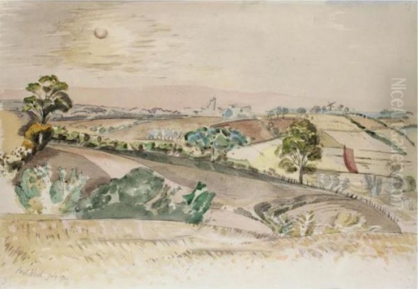 Landscape, Stone Cliff Oil Painting by Paul Nash