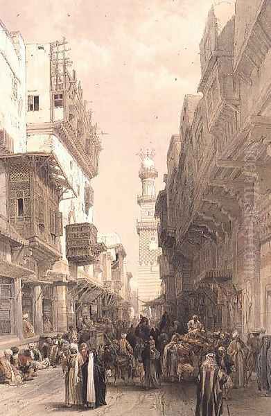 Mosque El Mooristan, Cairo, from Egypt and Nubia, Vol.3 Oil Painting by David Roberts