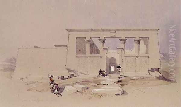 Temple at Wady Dabod, Nubia 1849 Oil Painting by David Roberts