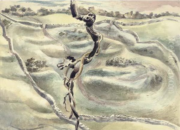 Object At Scarbank Oil Painting by Paul Nash