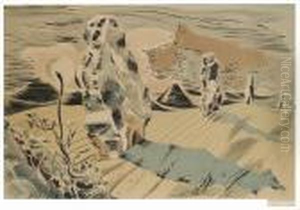 Landscape Of The Megaliths (postan L18) Oil Painting by Paul Nash