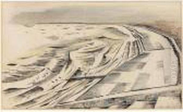 Coast Scene Dymchurch by Paul Nash