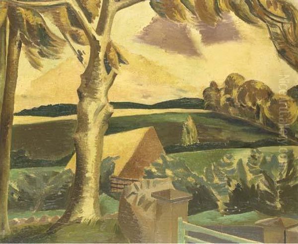 Cumberland Landscape Oil Painting by Paul Nash