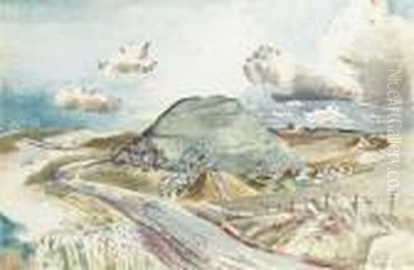 Silbury Hill Oil Painting by Paul Nash