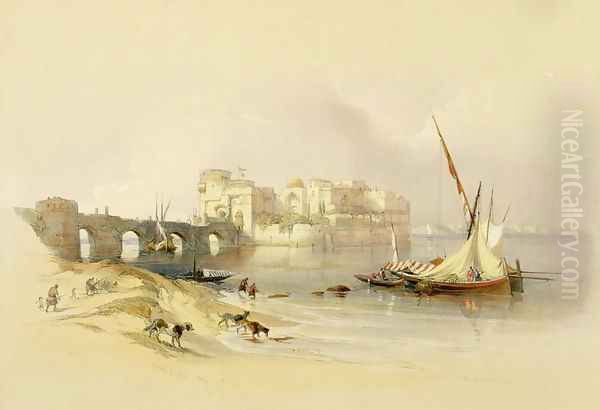 Citadel of Sidon, April 28th 1839, plate 76 from Volume II of The Holy Land, engraved by Louis Haghe 1806-85 pub. 1843 Oil Painting by David Roberts