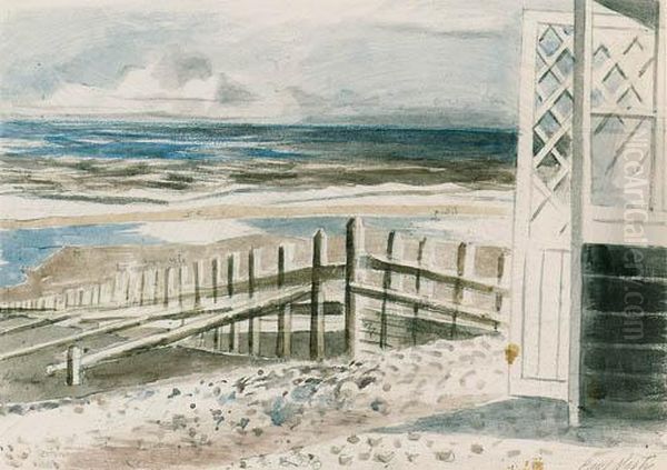 Winchelsea Beach Oil Painting by Paul Nash