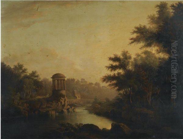 St Bernard's Well Oil Painting by Alexander Nasmyth