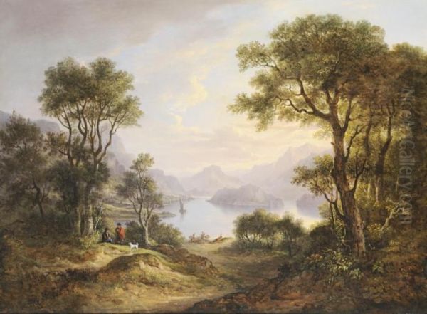 Loch Achray In The Trossachs Oil Painting by Alexander Nasmyth