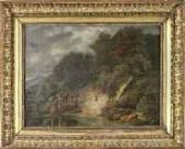 Halte Pres D'une Riviere Oil Painting by Alexander Nasmyth