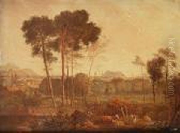 A Prospect Of Edinburgh From The Northwest Oil Painting by Alexander Nasmyth