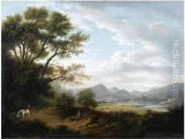 Landscape With Perth Bridge In The Distance; Perthshirelandscape Oil Painting by Alexander Nasmyth