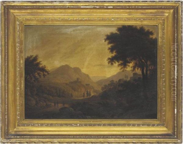 Landscape With Ruins Oil Painting by Alexander Nasmyth