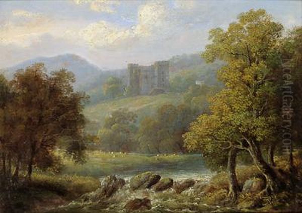 Schottische Landschaft Mit Burganlage Oil Painting by Alexander Nasmyth