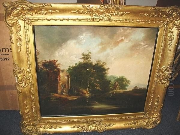 Ruins By The River Oil Painting by Alexander Nasmyth