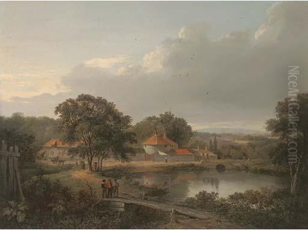 Cannon Mills Oil Painting by Alexander Nasmyth