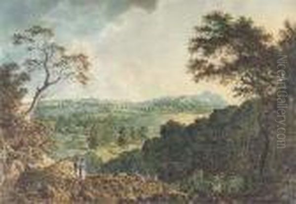 Edinburgh From Corstorphine Hill Oil Painting by Alexander Nasmyth