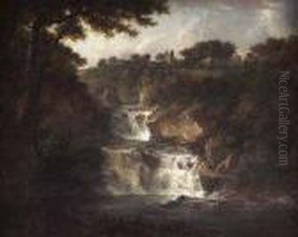 Falls Of Clyde Oil Painting by Alexander Nasmyth