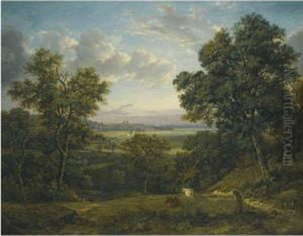 View Of Greenwich, From Charlton Wood, Near Woolwich Oil Painting by Patrick, Peter Nasmyth