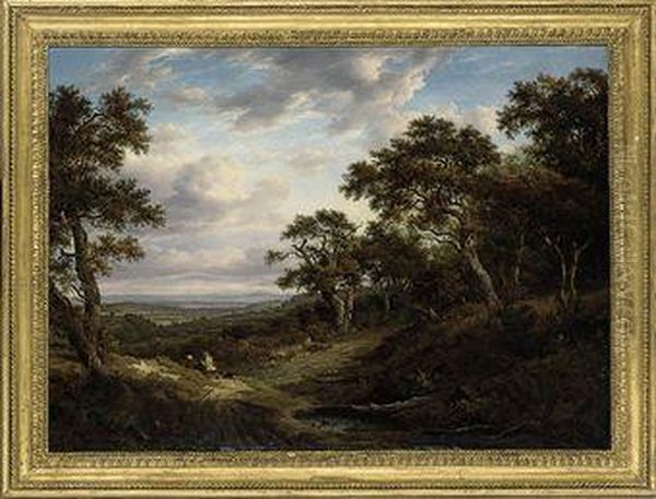 A View Near Woburn, Bedfordshire Oil Painting by Patrick, Peter Nasmyth