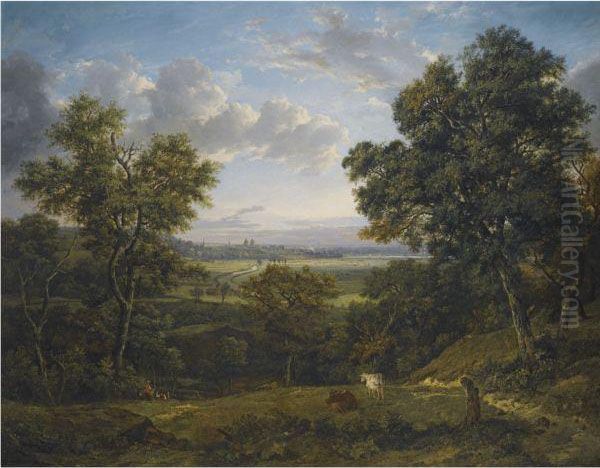 View Of Greenwich, From Charlton Wood, Near Woolwich Oil Painting by Patrick, Peter Nasmyth