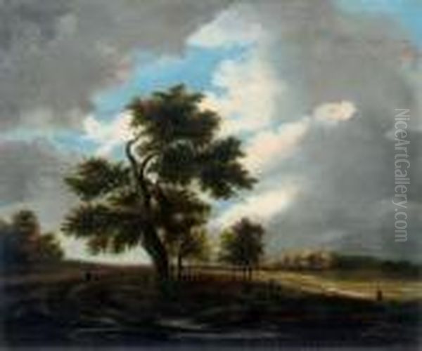 A Rural Landscape Oil Painting by Patrick, Peter Nasmyth