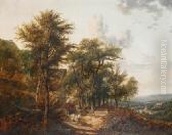 Coach On A Hillside Track Oil Painting by Patrick, Peter Nasmyth