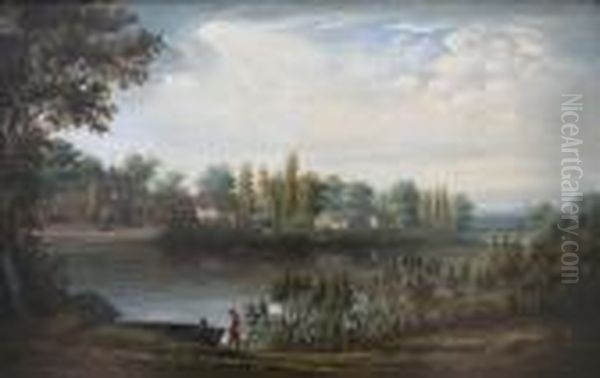 A Hamlet Beyond Oil Painting by Patrick, Peter Nasmyth