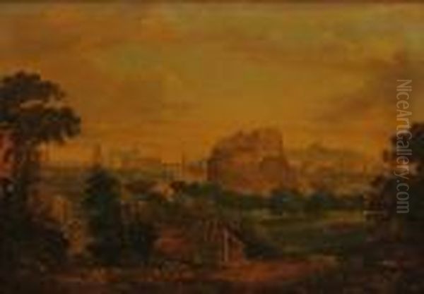 Topographical View Of Edinburgh Oil Painting by Patrick, Peter Nasmyth