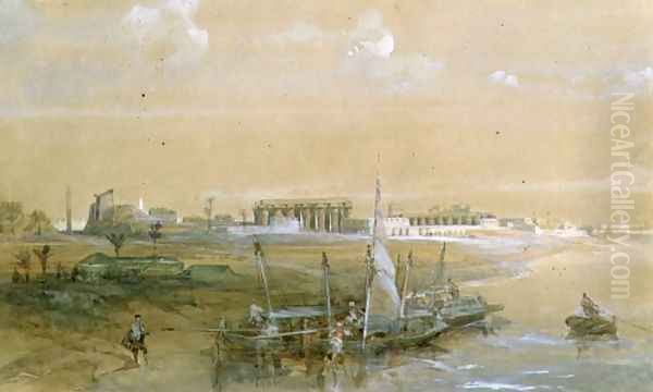 Luxor on the Nile, 1839 Oil Painting by David Roberts