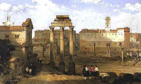 The Forum, Rome, 1859 Oil Painting by David Roberts