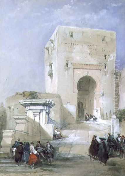 The Gate of Justice, Entrance to the Alhambra, 1833 by David Roberts