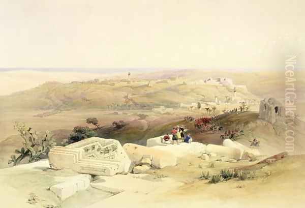 Gaza, March 21st 1839, plate 59 from Volume II of The Holy Land, engraved by Louis Haghe 1806-85 pub. 1843 Oil Painting by David Roberts