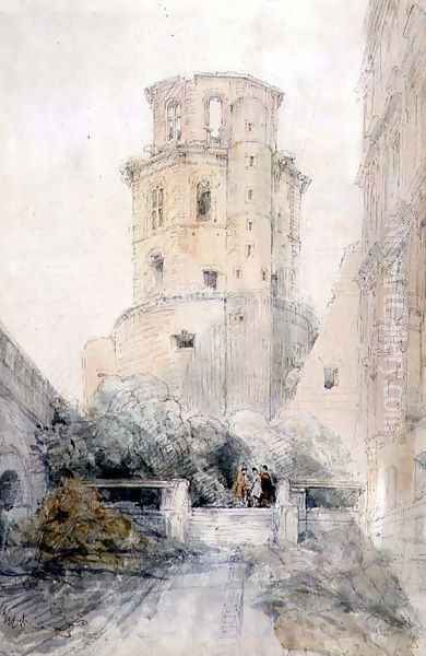 Tower at Heidelberg, c.1830 Oil Painting by David Roberts