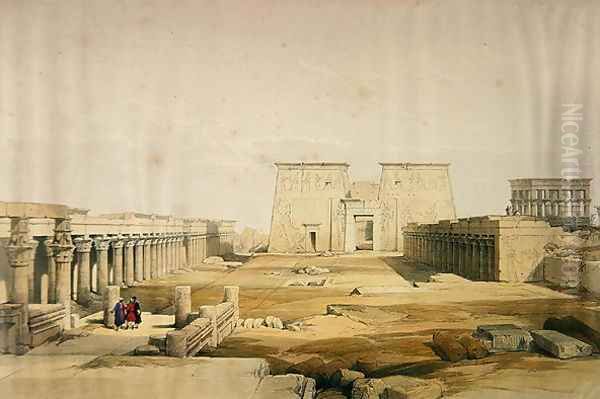 Grand Approach to the Temple of Philae, Nubia, from Egypt and Nubia, Vol.1 Oil Painting by David Roberts