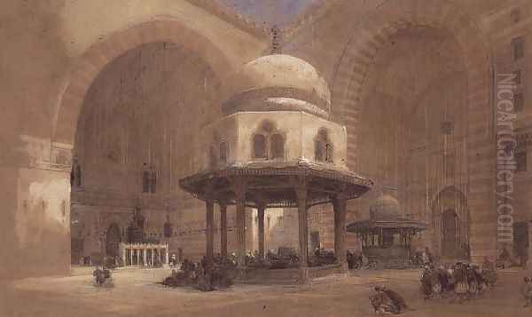 The Mosque of the Sultan Hassan, Cairo, 1839 Oil Painting by David Roberts