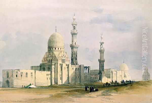 Tomb of Sultan Qansuh Abu Said, 1499, in the Eastern Cemetery or Tombs of the Caliphs, Cairo, from Egypt and Nubia, Vol.3 Oil Painting by David Roberts