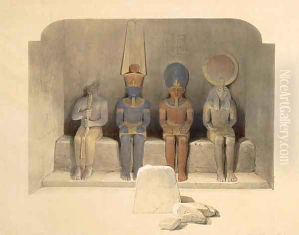 Sanctuary of the Temple of Abu Simbel, from Egypt and Nubia, Vol.1 Oil Painting by David Roberts