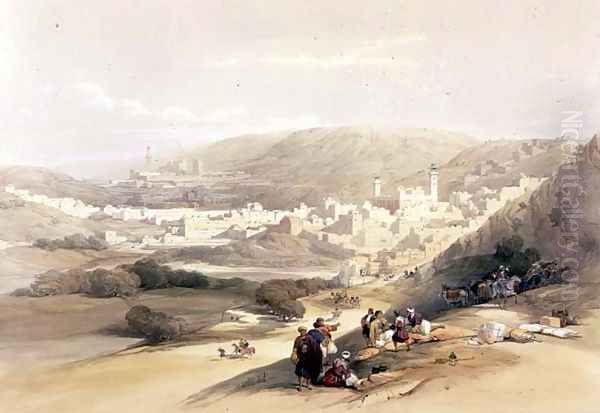 Hebron, March 18th 1839, plate 55 from Volume II of The Holy Land, engraved by Louis Haghe 1806-85 pub. 1843 Oil Painting by David Roberts