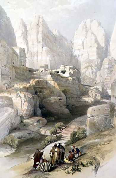 Petra, March 10th 1839, plate 104 from Volume III of 'The Holy Land, engraved by Louis Haghe 1806-85 pub. 1849 Oil Painting by David Roberts