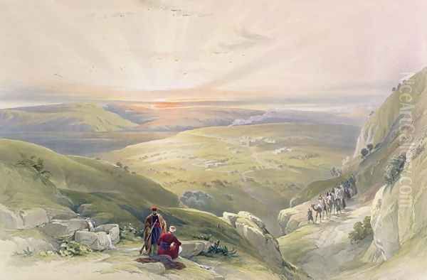 Site of Cana of Galilee, April 21st 1839, plate 34 from Volume I of The Holy Land, engraved by Louis Haghe 1806-85 pub. 1842 Oil Painting by David Roberts