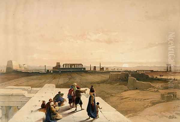 The Ruins of Karnak from the West, from Egypt and Nubia, Vol.1 Oil Painting by David Roberts