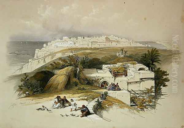 Jaffa, March 26th 1839, plate 62 from Volume II of The Holy Land, engraved by Louis Haghe 1806-85 pub. 1843 Oil Painting by David Roberts