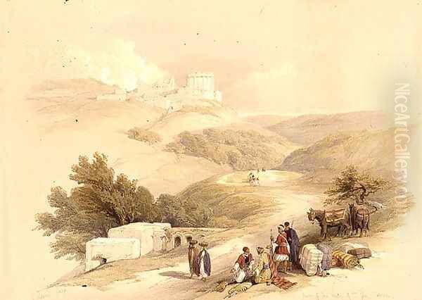 Ruins of the Church of St. John, Sabaste, 1839, plate 43 from Volume I of The Holy Land, engraved by Louis Haghe 1806-85 pub. 1842 Oil Painting by David Roberts