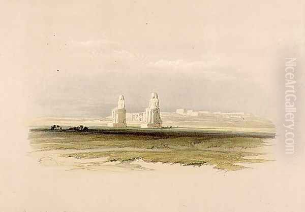 The Colossi of Memnon, from Egypt and Nubia, Vol.1 Oil Painting by David Roberts