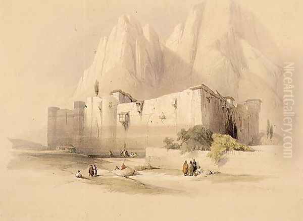 The Convent of St. Catherine, Mount Sinai, February 21st 1839, plate 109 from Volume III of The Holy Land, engraved by Louis Haghe 1806-85 pub. 1849 Oil Painting by David Roberts