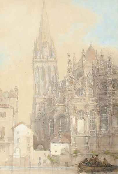 The Church of St. Pierre, Caen Oil Painting by David Roberts