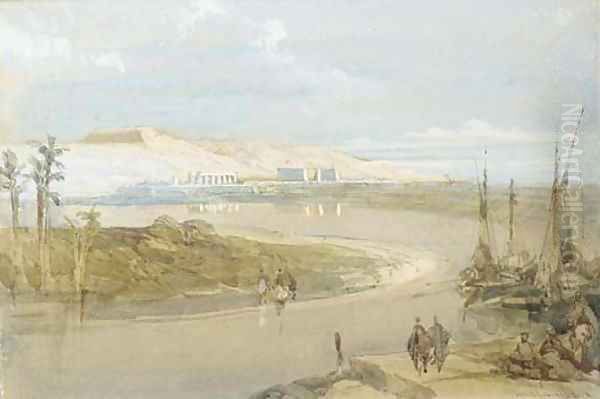 View of Luxor, Egypt Oil Painting by David Roberts